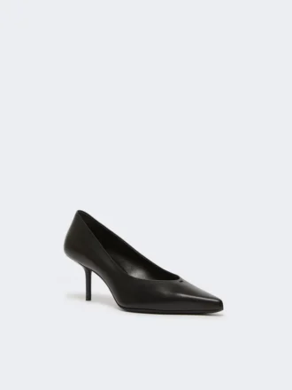 Pumps i glatt skinn, svart