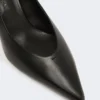 Pumps i glatt skinn, svart
