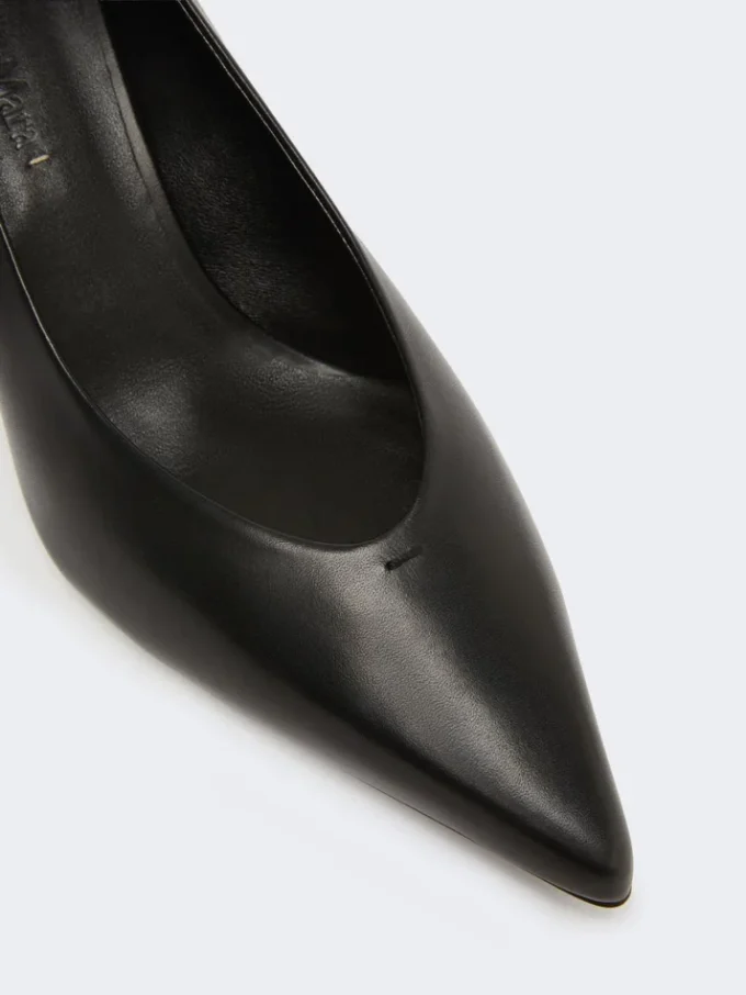 Pumps i glatt skinn, svart
