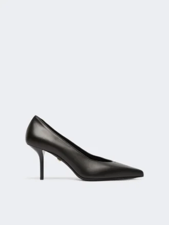 Pumps i mykt nappaskinn, svart