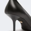 Pumps i mykt nappaskinn, svart
