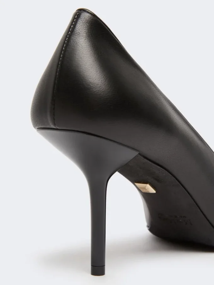 Pumps i mykt nappaskinn, svart