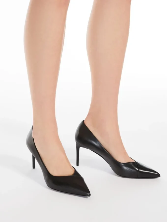 Pumps i nappaskinn, svart
