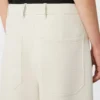 Rettskåret bukser i scuba-jersey, beige