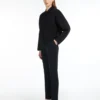 Rettskåret cady-bukse, marineblå