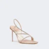 Sandaler i sateng og krystall, farge: nude Sandaler i sateng og krystall, farge: nude