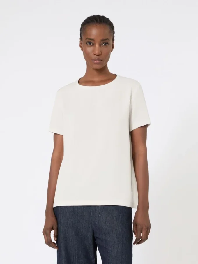 Satin-T-skjorte, natur
