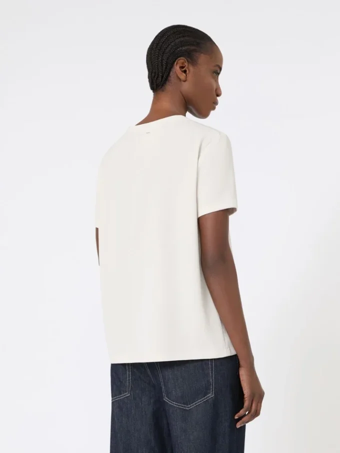 Satin-T-skjorte, natur