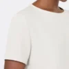 Satin-T-skjorte, natur