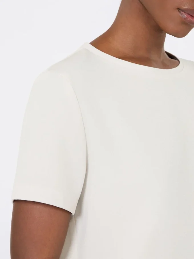 Satin-T-skjorte, natur