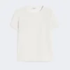 Satin-T-skjorte, natur