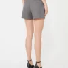 Shorts i gabardineull, mellomgrå