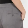 Shorts i gabardineull, mellomgrå
