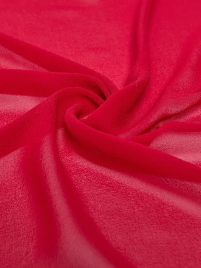 Silke-georgette-sjal, geranium