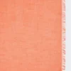 Sjal i jacquard av bomull, modal og kashmir, korall Sjal i jacquard av bomull, modal og kashmir, korall