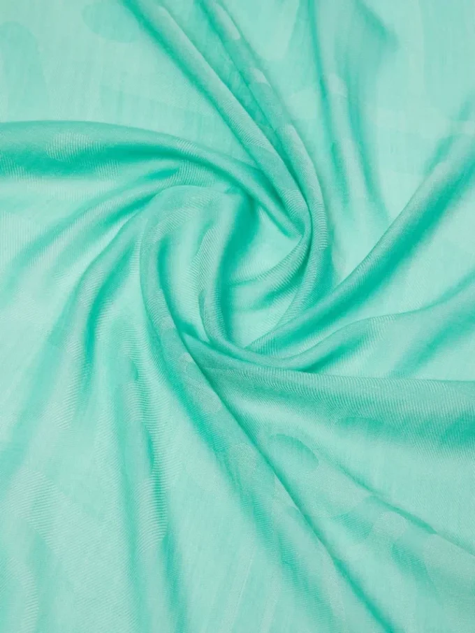 Sjal i jacquard av bomull, modal og kashmir, pastellgrønt