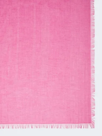 Sjal i jacquard av bomull, modal og kashmir, sjokkerende rosa