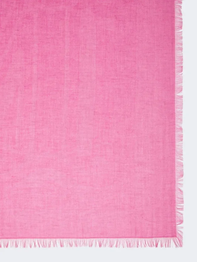 Sjal i jacquard av bomull, modal og kashmir, sjokkerende rosa Sjal i jacquard av bomull, modal og kashmir, sjokkerende rosa