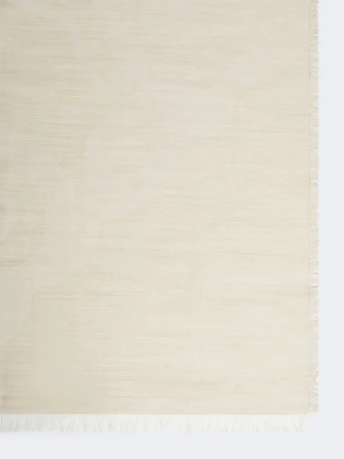 Sjal i jacquard av silke, kashmir og ull, beige Sjal i jacquard av silke, kashmir og ull, beige