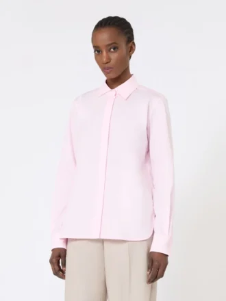 Skjorte i bomullspoplin, rosa