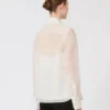 Skjorte i silkeorganza, hvit