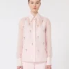 Skjorte i silkeorganza, rosa
