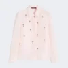 Skjorte i silkeorganza, rosa