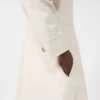 Skjortekjole i bomulls-bull-denim, sand Skjortekjole i bomulls-bull-denim, sand