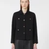 Skuba-jerseyjakke med boksy passform, svart