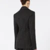 Slim-fit blazer i stretchgabardin, svart Slim-fit blazer i stretchgabardin, svart