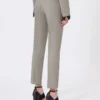 Slim-fit-bukse i ull, mohair og silke, mellomgrå