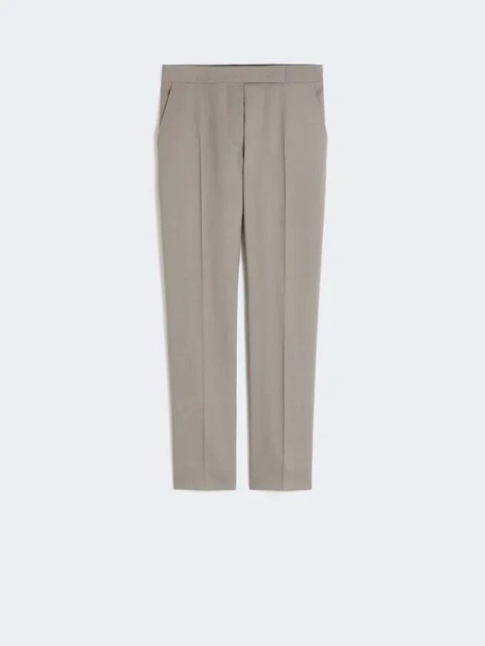 Slim-fit-bukse i ull, mohair og silke, mellomgrå