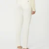 Slim-fit bukser i stretchbomull, hvite