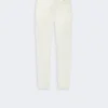 Slim-fit bukser i stretchbomull, hvite