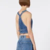 Slim-fit denimvest, midnattsblå