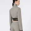Slim-fit jakke i ull, mohair og silke, mellomgrå Slim-fit jakke i ull, mohair og silke, mellomgrå