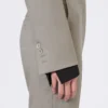Slim-fit jakke i ull, mohair og silke, mellomgrå Slim-fit jakke i ull, mohair og silke, mellomgrå