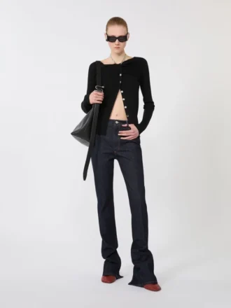 Slim-fit-jeans med utvidet kant, midnattsblå