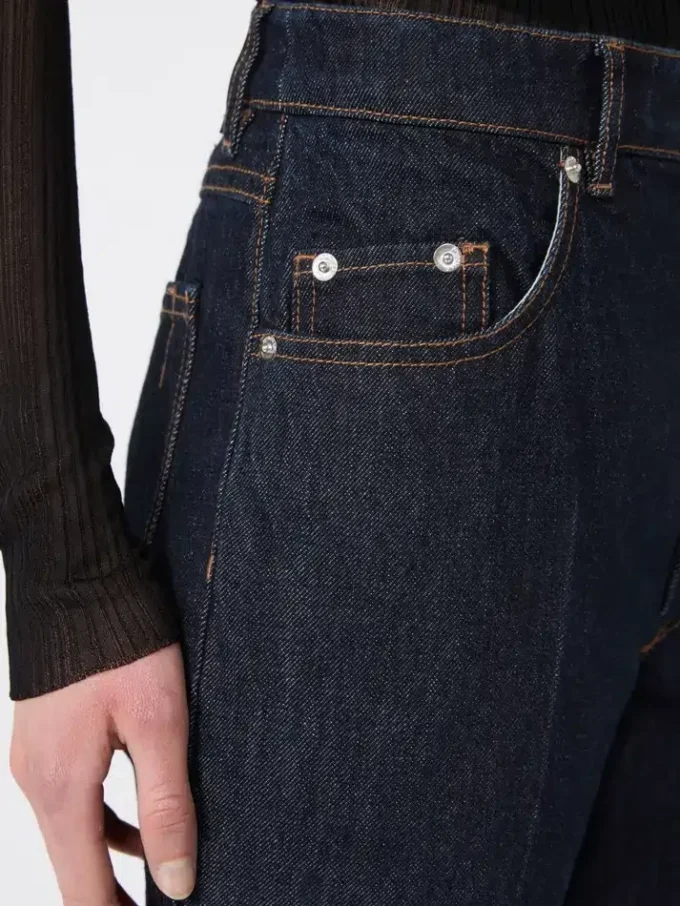 Slim-fit-jeans med utvidet kant, midnattsblå
