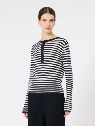 Slim-fit kashmirgenser, elfenben
