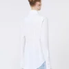 Slim-fit poplin-skjorte, optisk hvit