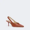 Slingbacks i nappaskinn, rust