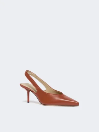 Slingbacks i nappaskinn, rust
