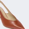 Slingbacks i nappaskinn, rust