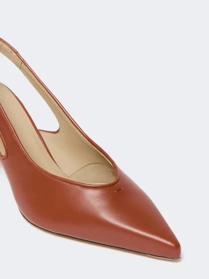 Slingbacks i nappaskinn, rust