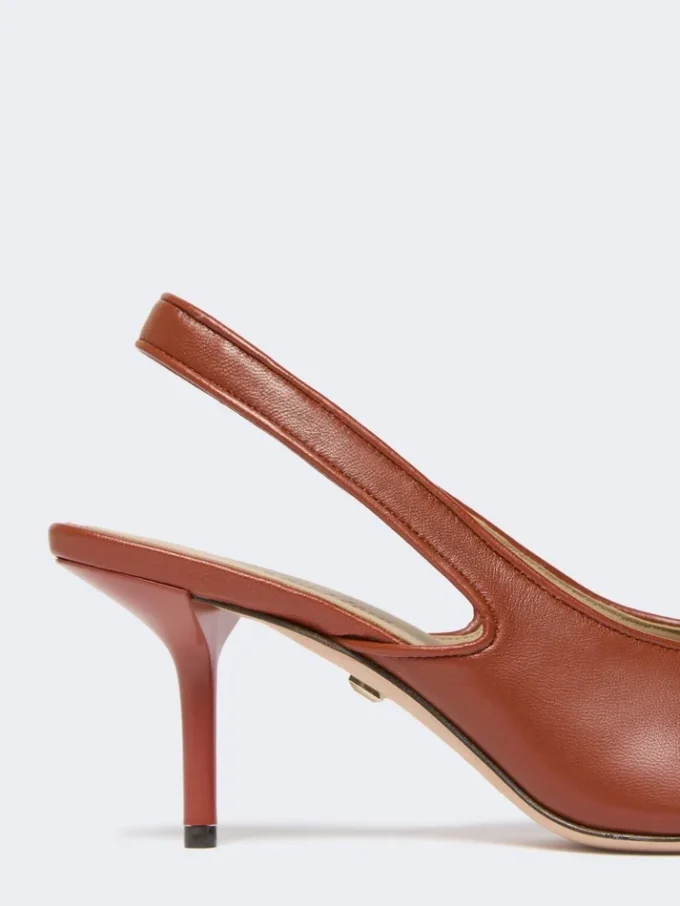 Slingbacks i nappaskinn, rust