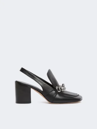 Slingbacks i nappaskinn, svart