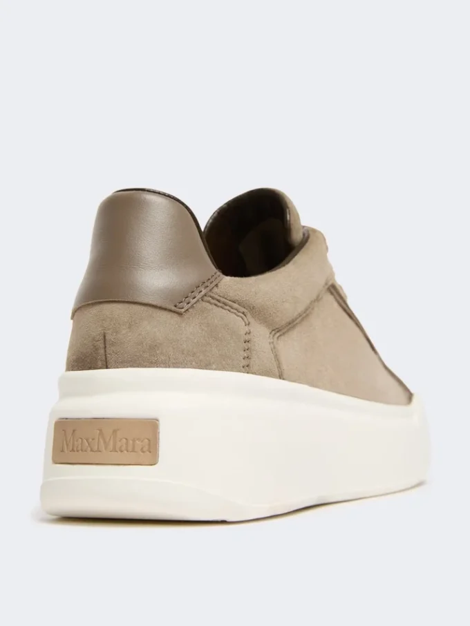 Sneakers i semsket skinn, mud