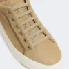 Sneakers i semsket skinn, sand