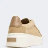 Sneakers i semsket skinn, sand